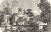 BOUCHES-DU-RHÔNE. Roman Cemetery, Arles c1878 old antique print picture