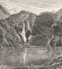 HAUTE-GARONNE. Lac D'oo c1878 old antique vintage print picture