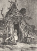 ARDENNES. France. Woodman's Cabin, in the Ardennes c1878 old antique print