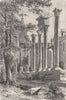 DOUBS. France. Roman Theatre, Besançon c1878 old antique vintage print picture