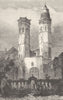 SAÔNE-ET-LOIRE. Ruins of St Vincent, Mâcon c1878 old antique print picture