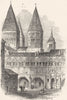 RHÔNE. Abbey of Cluny, in its prime c1878 old antique vintage print picture