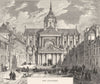 PARIS. The Sorbonne c1878 old antique vintage print picture