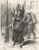 PARIS. Paris Bread Carrier c1878 old antique vintage print picture