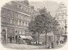 PARIS. Paris depot of the religious tract society c1878 old antique print