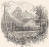 WYOMING. The Tetons 1891 old antique vintage print picture
