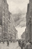 NEW YORK. Wall Street 1891 old antique vintage print picture