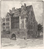 NEW YORK. A New York Mansion 1891 old antique vintage print picture