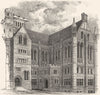 NEW YORK. Columbia College 1891 old antique vintage print picture