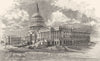 WASHINGTON DC. The Capitol at Washington-East Front 1891 old antique print