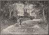 WASHINGTON DC. The Rear of the White House 1891 old antique print picture
