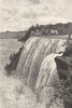 USA. The South. Niagara. The American Fall from Goat Island 1891 old print
