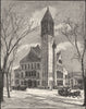 NEW YORK. The City Hall, Albany 1891 old antique vintage print picture