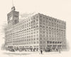 ILLINOIS. The Auditorium Building, Chicago 1891 old antique print picture