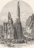ILLINOIS. The Cathedral Spires in the Garden of the Gods 1891 old print