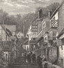 DEVON. Clovelly 1891 old antique vintage print picture
