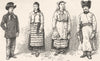FINLAND. Finlanders 1891 old antique vintage print picture