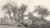 ISRAEL. Ruins of a Synagogue at Shiloh 1891 old antique vintage print picture