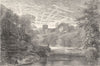 SCOTLAND. Bothwell Castle, on the Clyde c1886 old antique print picture