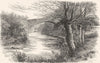 SCOTLAND. The Auld Brig of Doon c1886 old antique vintage print picture