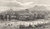 SCOTLAND. Edinburgh, from Rest and be Thankful c1886 old antique print picture