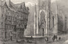 SCOTLAND. Head of West Bow, Edinburgh c1886 old antique vintage print picture