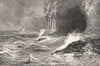 SCOTLAND. Fingal's Cave c1886 old antique vintage print picture