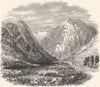 SCOTLAND. Glencoe. The road c1886 old antique vintage print picture