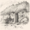 SCOTLAND. Hebridean Fisher's Hut c1886 old antique vintage print picture