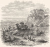 SCOTLAND. The Central Highlands. View from Stirling Castle c1886 old print