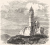 SCOTLAND. The Central Highlands. Wallace Monument, Stirling c1886 old print