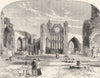 SCOTLAND. The Central Highlands. Elgin Cathedral c1886 old antique print