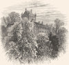 SCOTLAND. The Central Highlands. Cawdor Castle c1886 old antique print picture