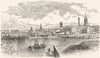 SCOTLAND. Dundee c1886 old antique vintage print picture