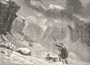 SCOTLAND. Scene in the Grampians. Stormy c1886 old antique print picture