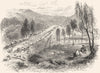 SCOTLAND. Bridge over Sluggan Water, near Braemar c1886 old antique print