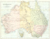 AUSTRALIA. Australia 1886 old antique vintage map plan chart