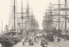 AUSTRALIA. A Railway Pier in Melbourne in 1886 1886 old antique print picture