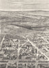 AUSTRALIA. Bird's-Eye Melbourne, showing Public offices & Gdns. St Kilda 1886