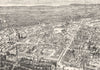 AUSTRALIA. Bird's-Eye View of Sandhurst 1886 old antique vintage print picture