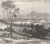 AUSTRALIA. The Upper Goulbourn, Victoria 1886 old antique print picture