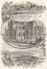AUSTRALIA. NSW. Sydney. Govt House, cathedral & Heads 1886 old antique print
