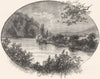 AUSTRALIA. Tasmania. On the River Derwent 1886 old antique print picture