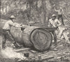 AUSTRALIA. Splitters in the forest 1886 old antique vintage print picture