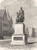 AUSTRALIA. Monument to Burke and Wills in Melbourne 1886 old antique print