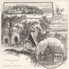 AUSTRALIA. Aborigines. Church, Schoolhouse & Camp at lake Tyers 1886 old print