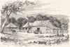 AUSTRALIA. A Squatter's Station 1886 old antique vintage print picture