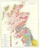UK GEOLOGICAL. Northern Sheet. Scotland & Northern England. STANFORD 1906 map