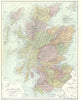 SCOTLAND. showing counties, railways towns. STANFORD 1906 old antique map