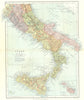 SOUTHERN ITALY. Showing provinces & compartmenti. Inset Malta.STANFORD 1906 map